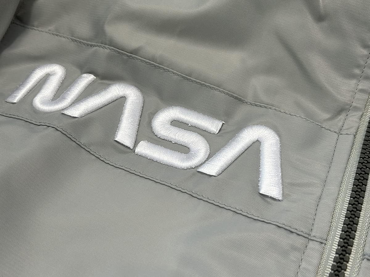 CORIRESHA Winter Men's NASA Bomber Jacket Stand Collar Thickened With Embroidery