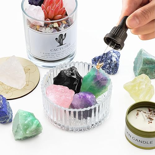 Miniatura 5 de XIANNVXI Cristales grandes de amazonita de 2.5 pulgadas, piedras en bruto naturales, piedras preciosas de roca a granel para curación de reiki,