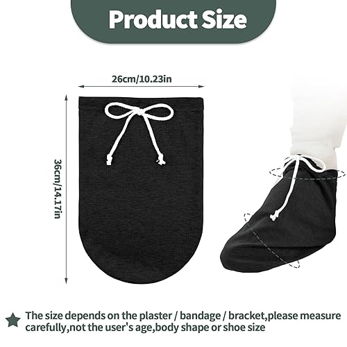 Miniatura 2 de Funda para calcetín de yeso para el pie, cubierta de yeso para el pie, cubierta de yeso para la pierna, cubierta de calcetín ajustable con cordón