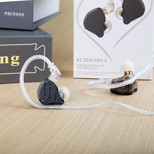 Miniatura 5 de KZ ZS10 Pro X en el monitor de oído, 4BA 1DD KZ auriculares con múltiples controladores en el oído IEM con aleación frontal desmontable chapado en