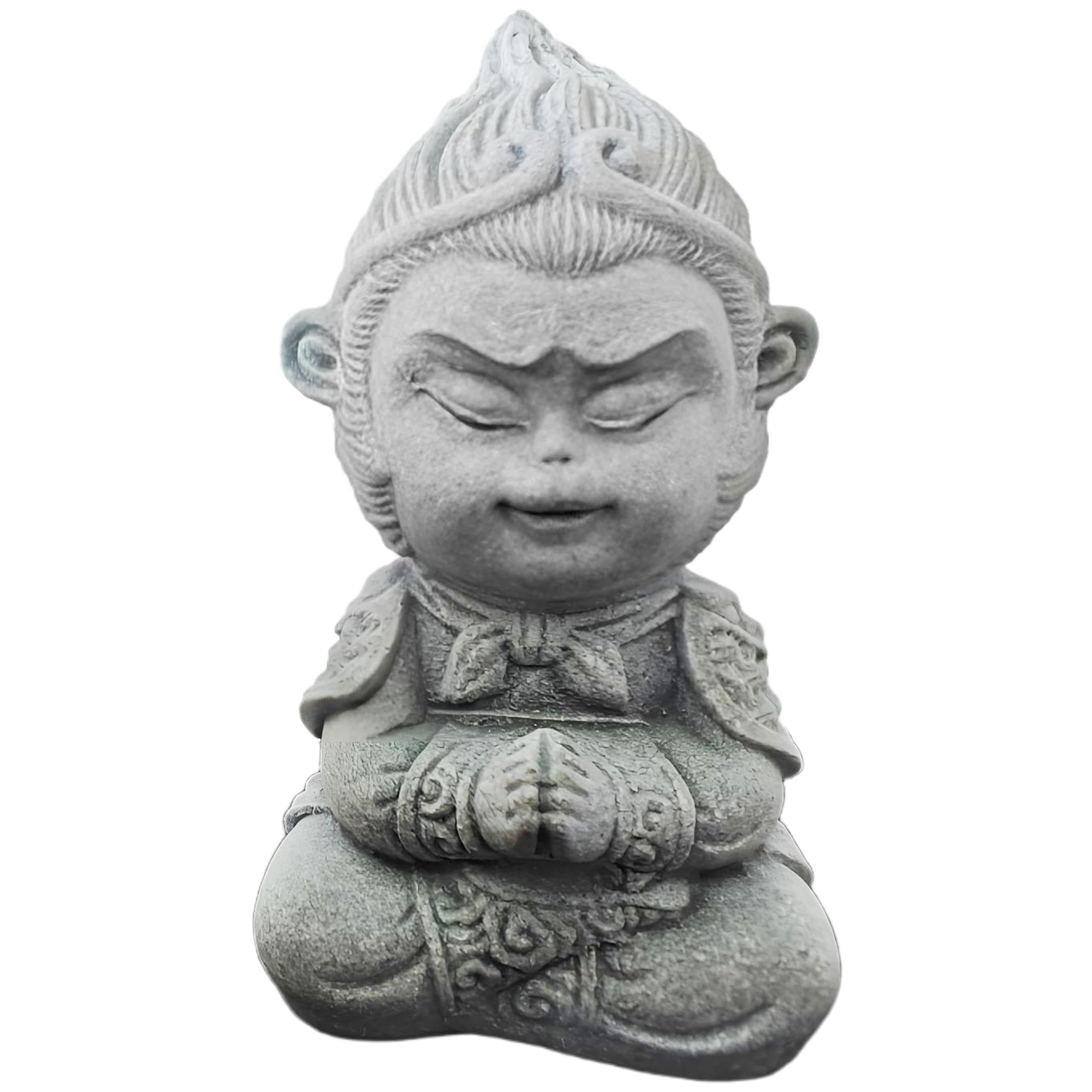 mozhixue Meditating Buddha Statue Buddha Aquarium Decorations Betta Fish Tank Sandstone Accessories for Indoor Fish Tank Aquarium Decor (M2)