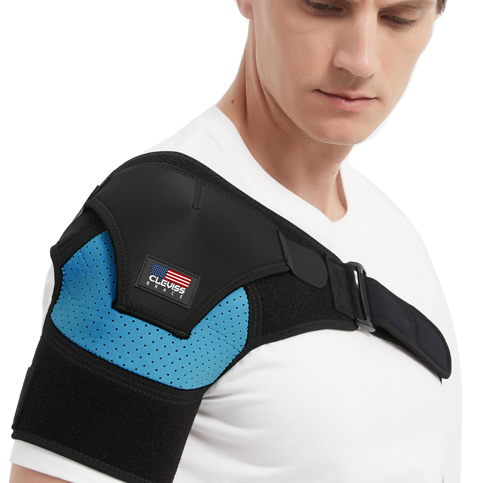 Shoulder Brace for Men and Women Rotator Cuff - for Bursitis Dislocated AC Joint Labrum Tear Tendonitis Neoprene