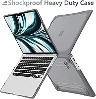 Vista 3 de Batianda Funda resistente para laptop Microsoft Surface 5, 4, 3ª, pantalla táctil de 15 pulgadas con soporte plegable y cubierta para teclado, funda