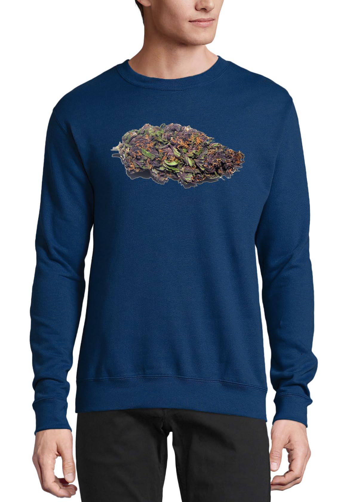 Pull en coton Bleu marine Purple Haze en maille haut de gamme - 3