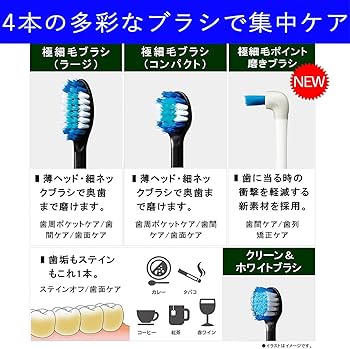 Amazon | パナソニック 電動歯ブラシ ドルツ Bluetooth搭載 黒 EW-DT52