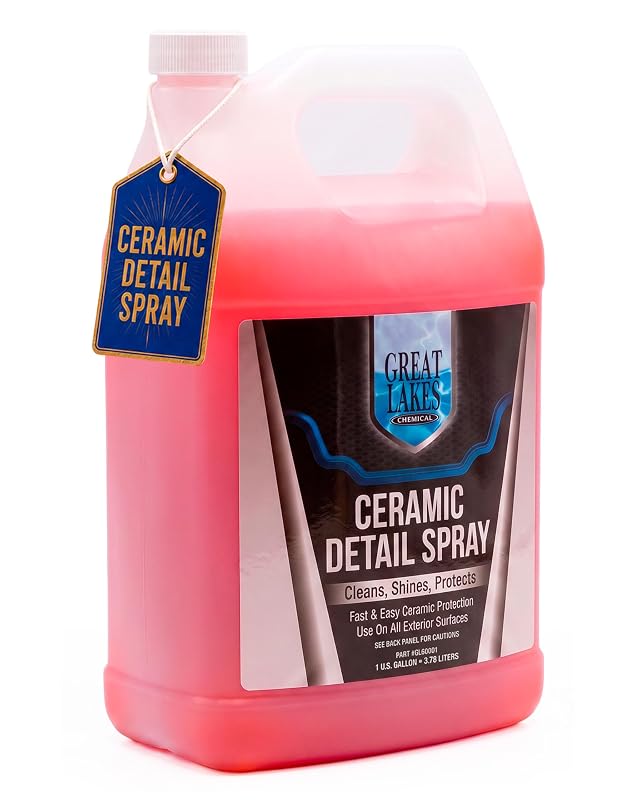 Spray de Detalhamento Cerâmico Great Lakes Chemical com SiO2, Fórmula Hidrofóbica, 3,8 L