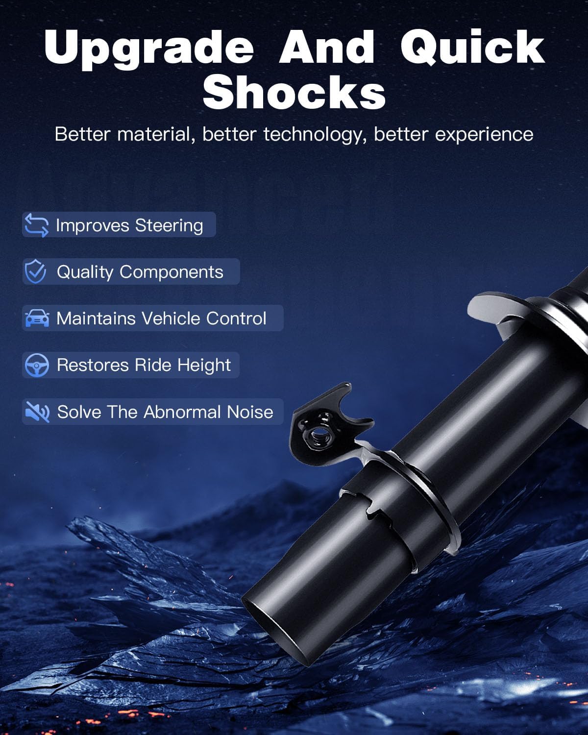 ECCPP shock Struts shock absorbers for 1992-2001 for Honda Prelude shock Struts for 341177 341178 Front shocks