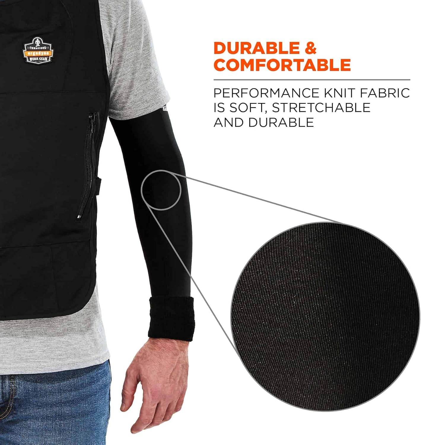 Ergodyne Chill Its 6690 Cooling Arm Sleeves, Sized for Men and Women, UPF 50+ Sun Protection - Image 2