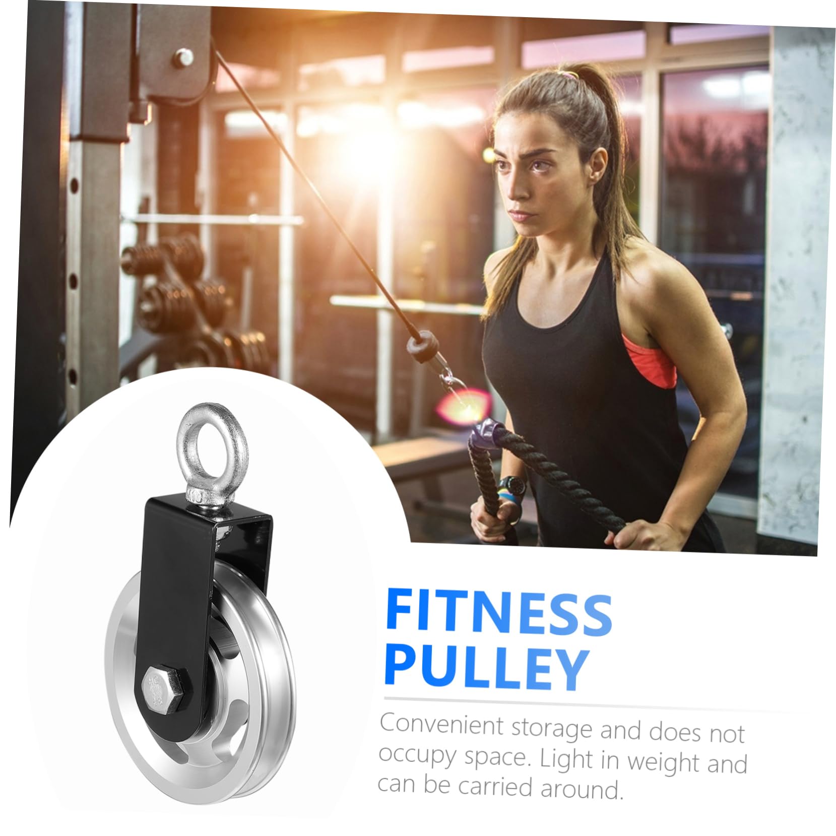 SOLUSTRE 1pezzi Puleggia Girevole per Allenamento Fitness Cuscinetto di Sollevamento per Palestra Attrezzatura Versatile per Sistemi di Sollevamento e Progetti Domestici