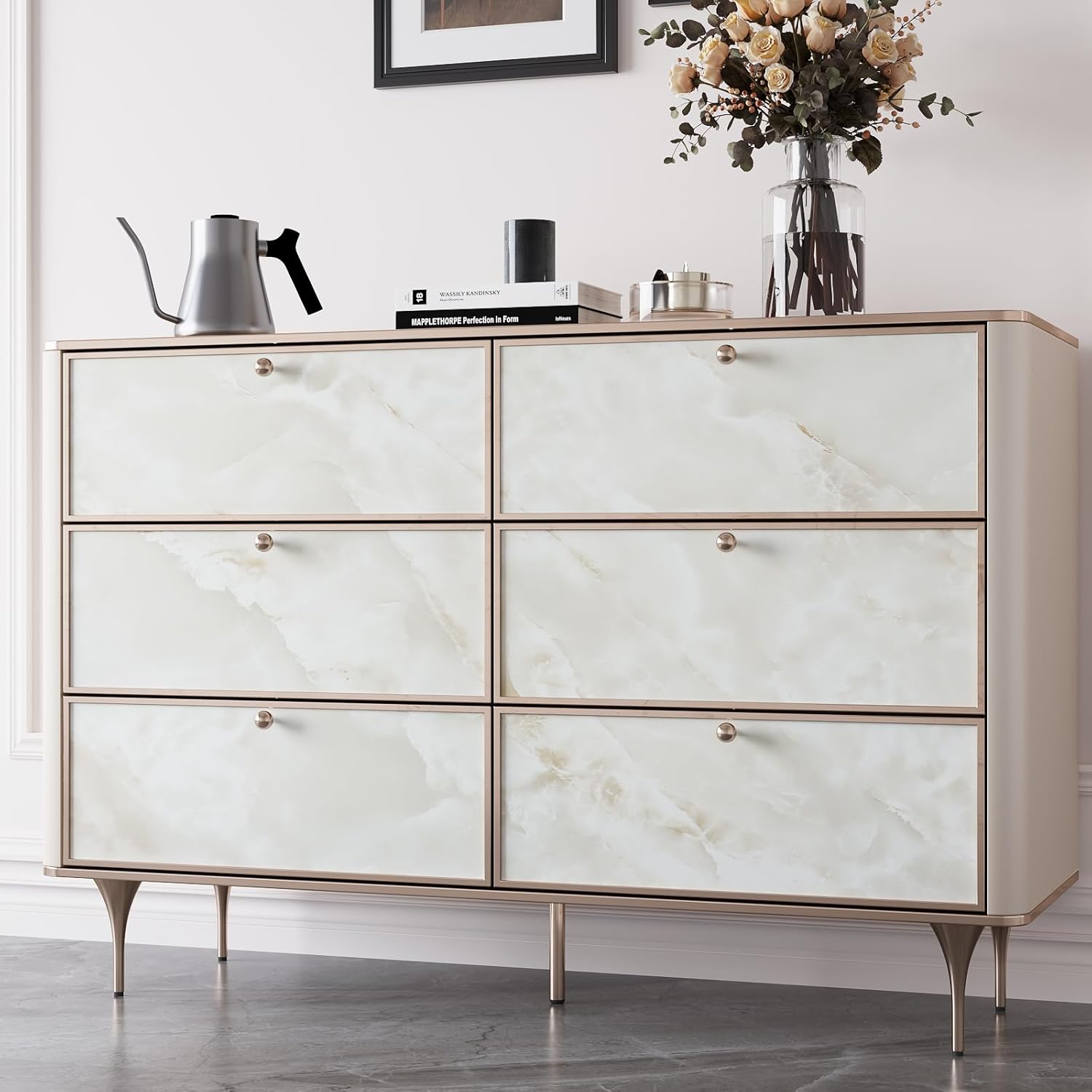 VaryPaper 15.7"x315" Matte Cream Marble Contact Paper Peel and Stick Countertops Waterproof Marble Vinyl Wrap for Desk Table Removable Self Adhesive Granite Wallpaper for Bathroom Kitchen Counter Wrap