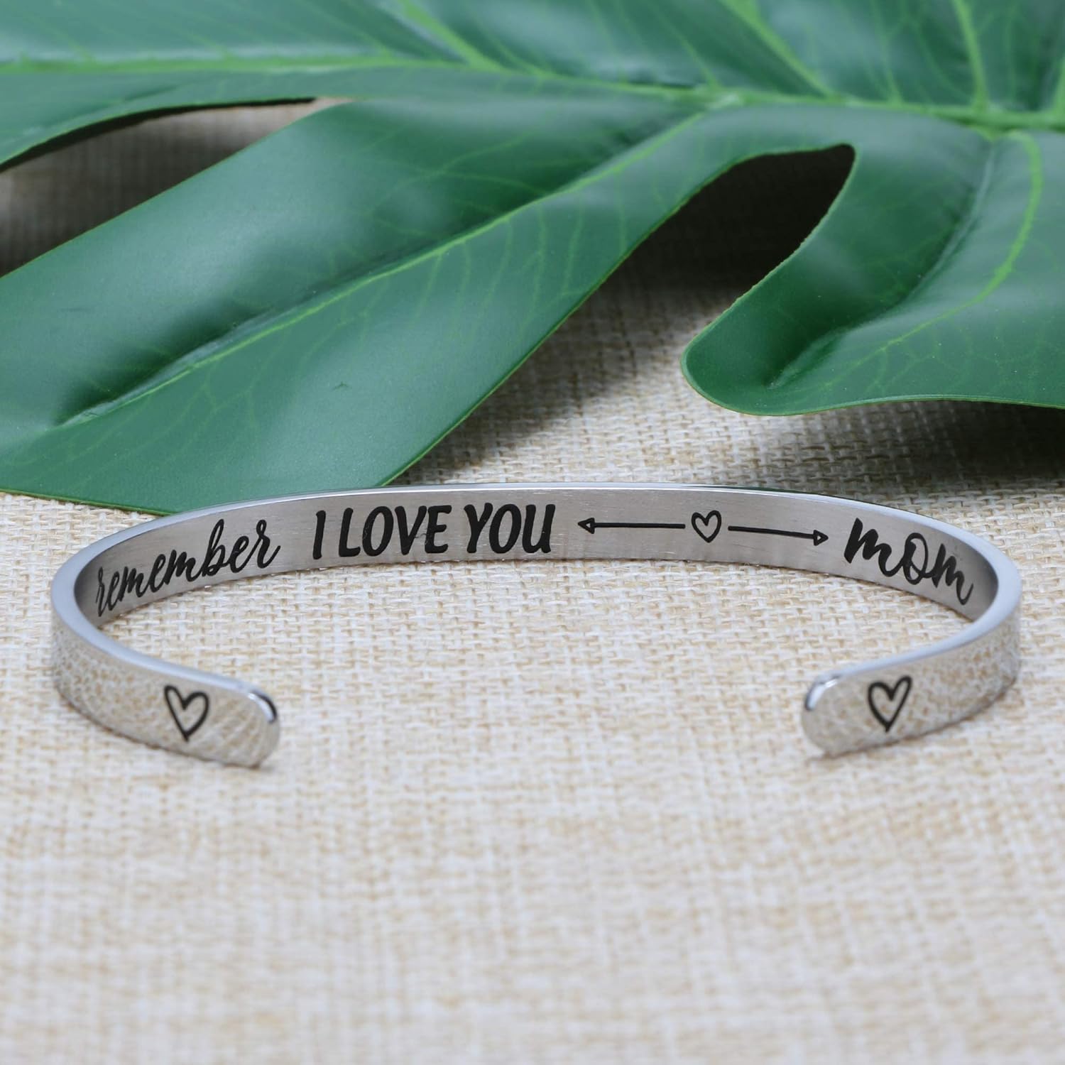Joycuff for Mom Inspirational Cuff Bangle Bracelets Stainless Steel Jewelry Remember I Love You Mom - Image 4