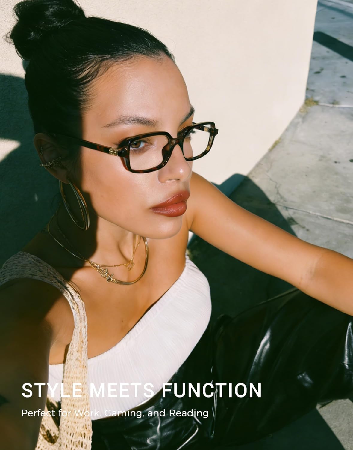 Slocyclub Square Blue Light Blocking Glasses for Women Men Vintage Rectangular Frame Eyeglasses Retro Small Square Glasses