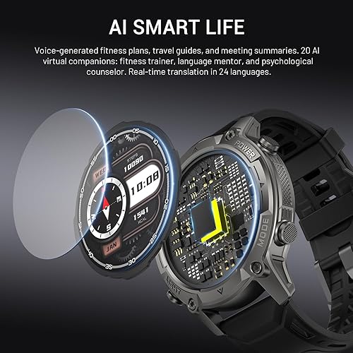 Miniatura 4 de Reloj inteligente AI 2026 con GPS independiente y mapas sin conexión, resistente al agua 5 ATM, AMOLED de 1.43 pulgadas, batería de 21 días, 178