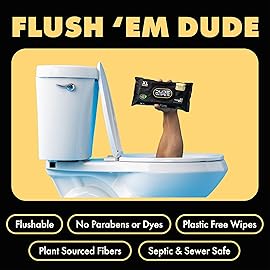 DUDE Wipes - Flushable Wipes - 3 Pack, 144 Count - Shea BUTTer Smooth Extra-Large - Vitamin-E & Aloe - Septic and Sewer Safe