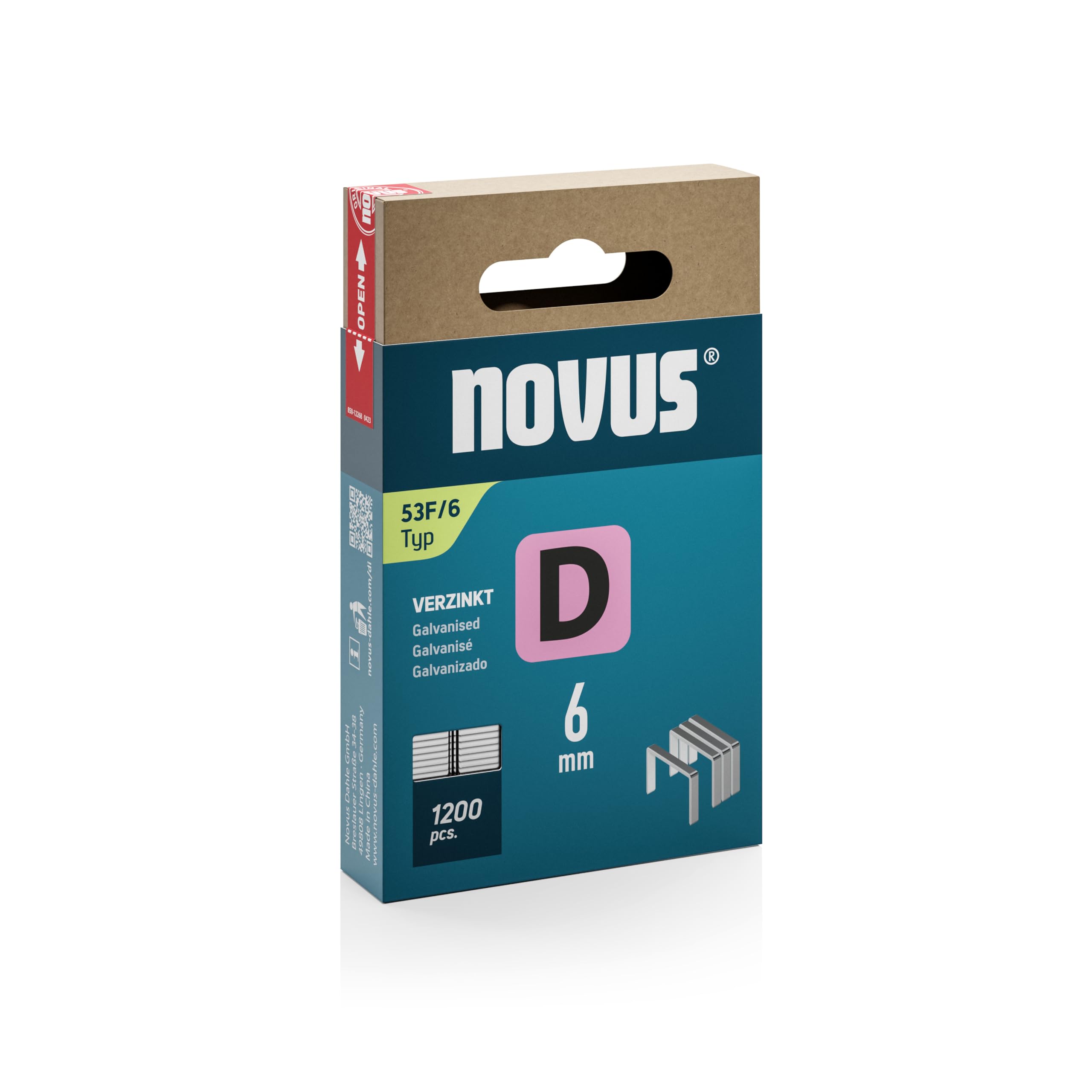 Novus Staples 042-0788 Galvanised Wire Silver Grey Pack Of 1200