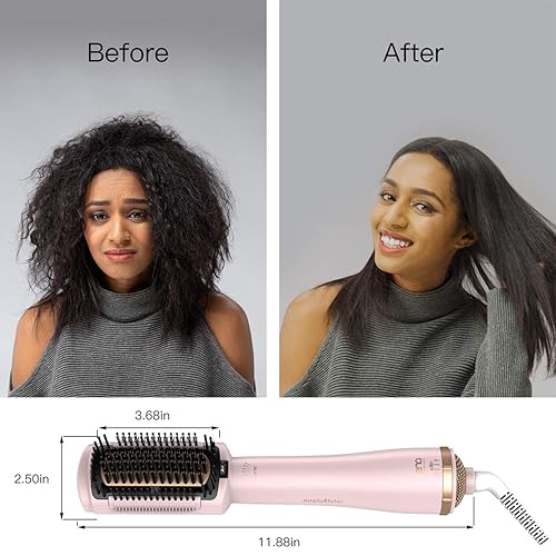 Miniatura 6 de LENA Plancha de pelo secador de cepillo PRO cepillo de aire caliente  Alisado antiquemaduras con cuidado de iones adicionales, calefacción por
