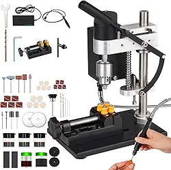 Mini Furadeira De Bancada, Prensa Bancada Com Motor Cnc 795 7 Velocidades, Função Eixo Macio Flexível, Mandril Jto Para Perfuração Precisão Em Metal, Madeira, Joias E Artesanato