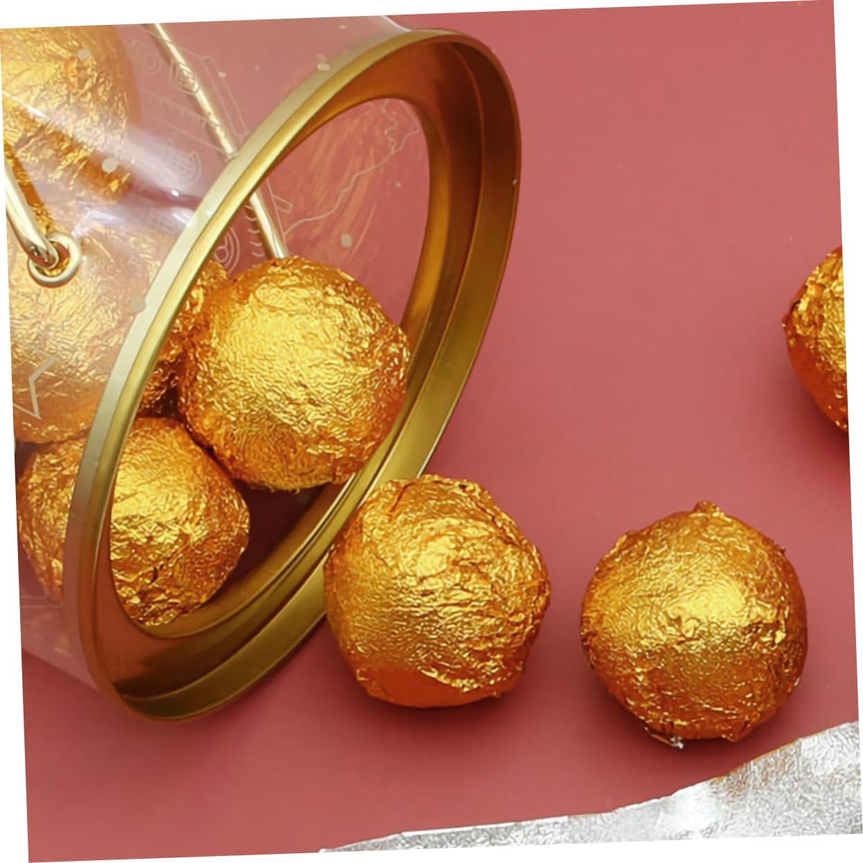 1000pcs Choc Foil Wrappers Aluminum Candy Wrappers Packaging for Homemade Chocolate Truffle