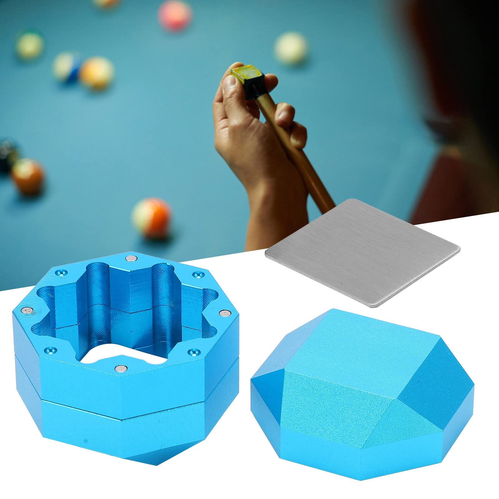 Portagessi Magnetico In Lega Di Alluminio Per Biliardo – Scatola Rotonda Porta Gessetti Da 3,1 Cm Per Stecca