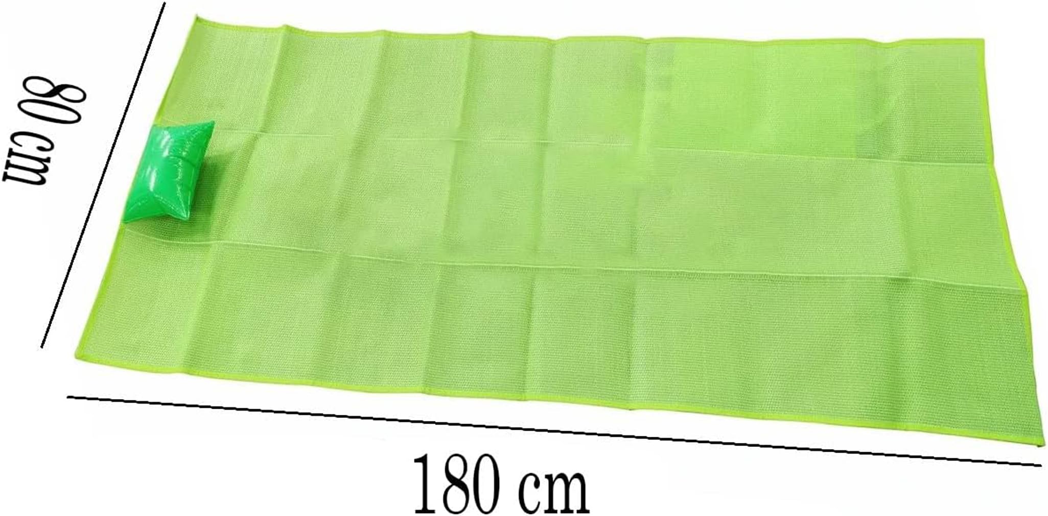 Stuoia Spiaggia Gonfiabile Pieghevole 180x80 cm con Cuscino e Manici