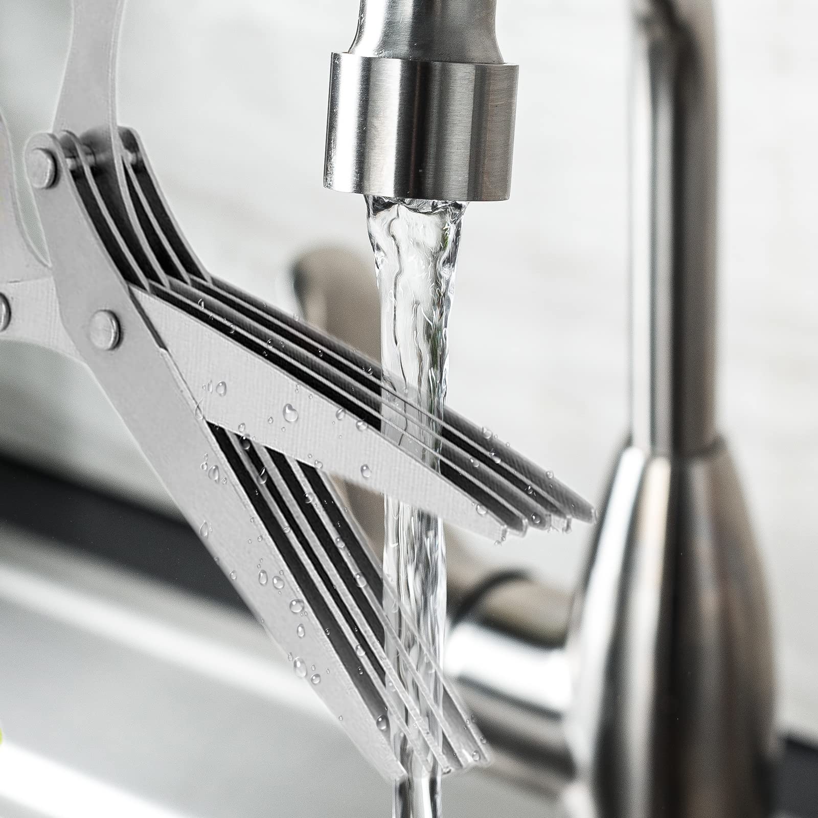 Stainless Steel 5 Scissors Security Paper Document Shredder for Crafts Green 7.68x3.23 Inch