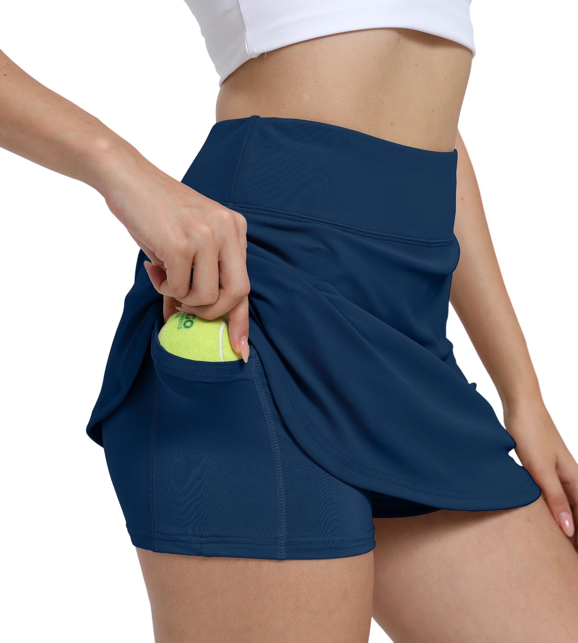 Jhsnjnr Damen Athletic Skorts Leichte Active Röcke mit Shorts Taschen Golf Tennis Workout Sport