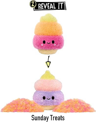 Miniatura 5 de Fluffie Stuffiez Ice Cream - Peluche coleccionable grande de 11 pulgadas, desembalaje sorpresa con ASMR abrazable Fidget DIY Fur Pulling, ultrasuave