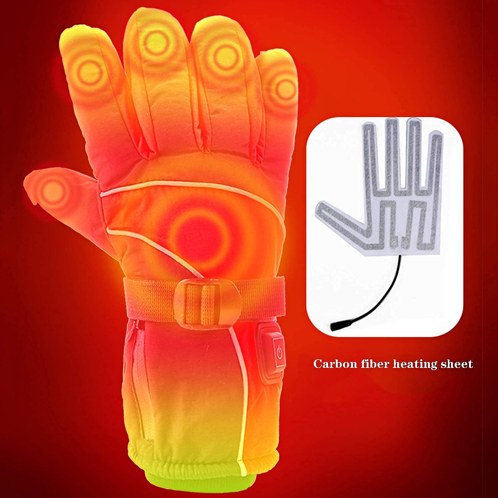Guantes térmicos eléctricos con batería para Hombres, Mujeres, 3 configuraciones de calefacción, Guantes para Pantalla táctil, Impermeables, cálidos, de Invierno, Guantes térmicos