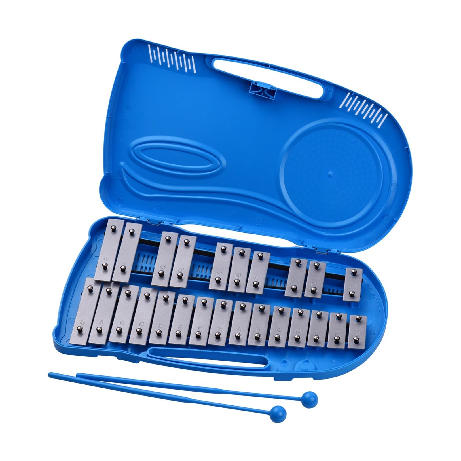 xilófono Instrumento De Percusión De Xilófono Glockenspiel De 25 Notas Instrumento De Enseñanza Educativa Temprana con Caja De Plástico 2 Mazos