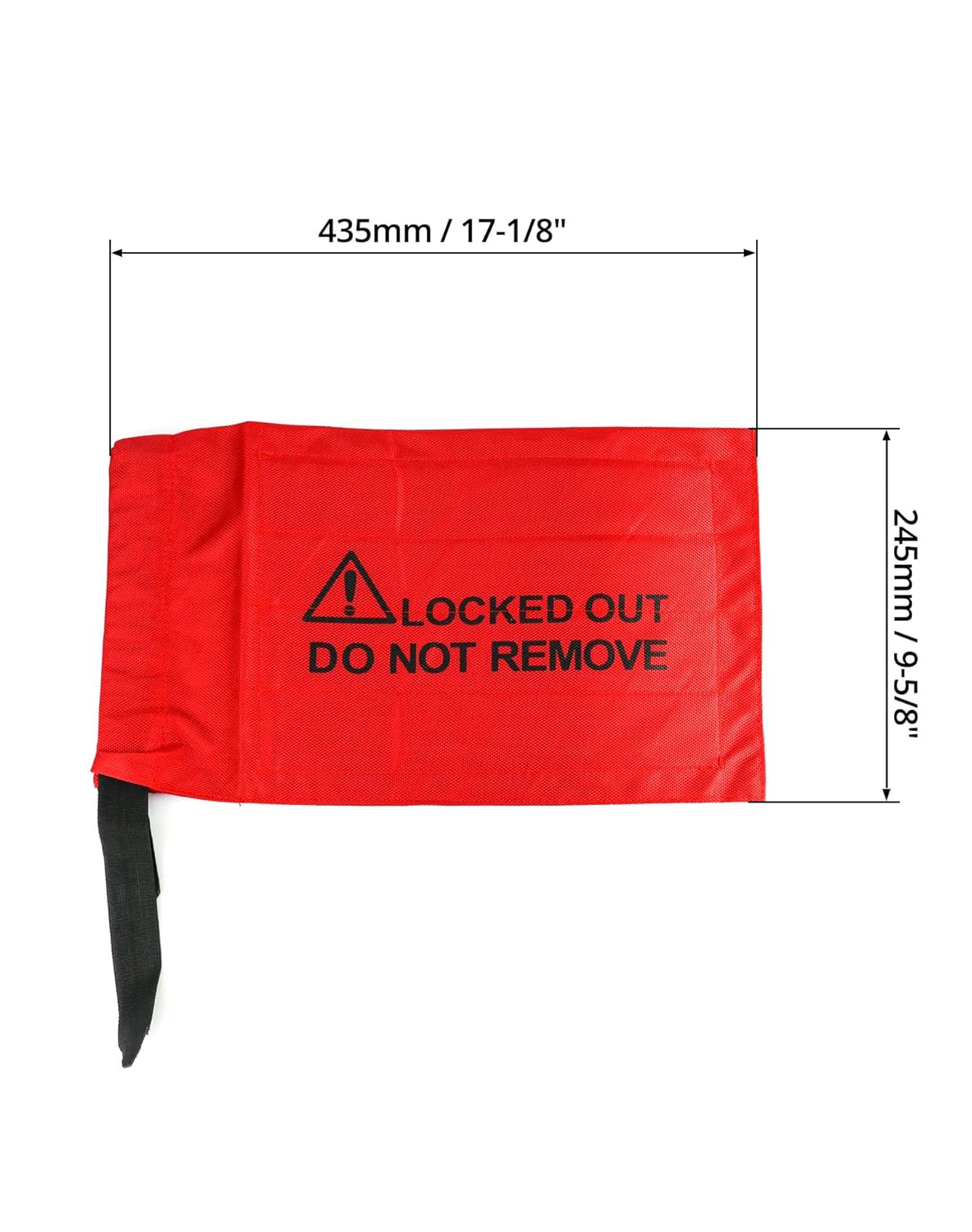 QWORK Electrical Plug Lockout Lock Bag, Safety Plug Lockout Tagout Bag for Oversized Electrical Plug and Hoist Control, 10 x 17 in, Red, 4 Pack