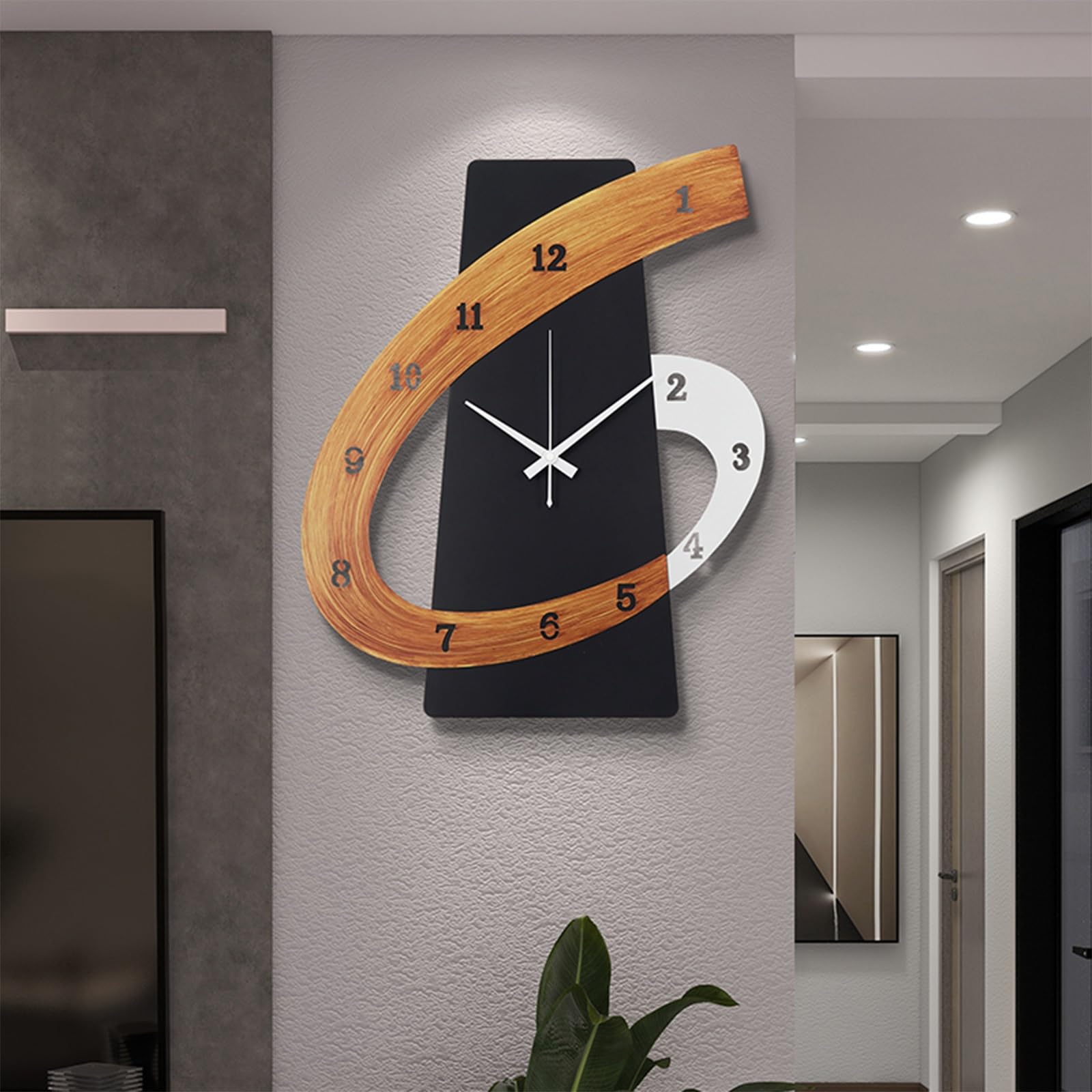 Horloge murale silencieuse à piles avec mécanisme à quartz pour chambre