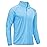 TACVASEN Long Sleeve Swim Shirts for UPF 50+ Sun Protection Shirts Quick Dry Rash Guard Outdoor 1/4 Zip T-Shirts Waterfall Blue XL