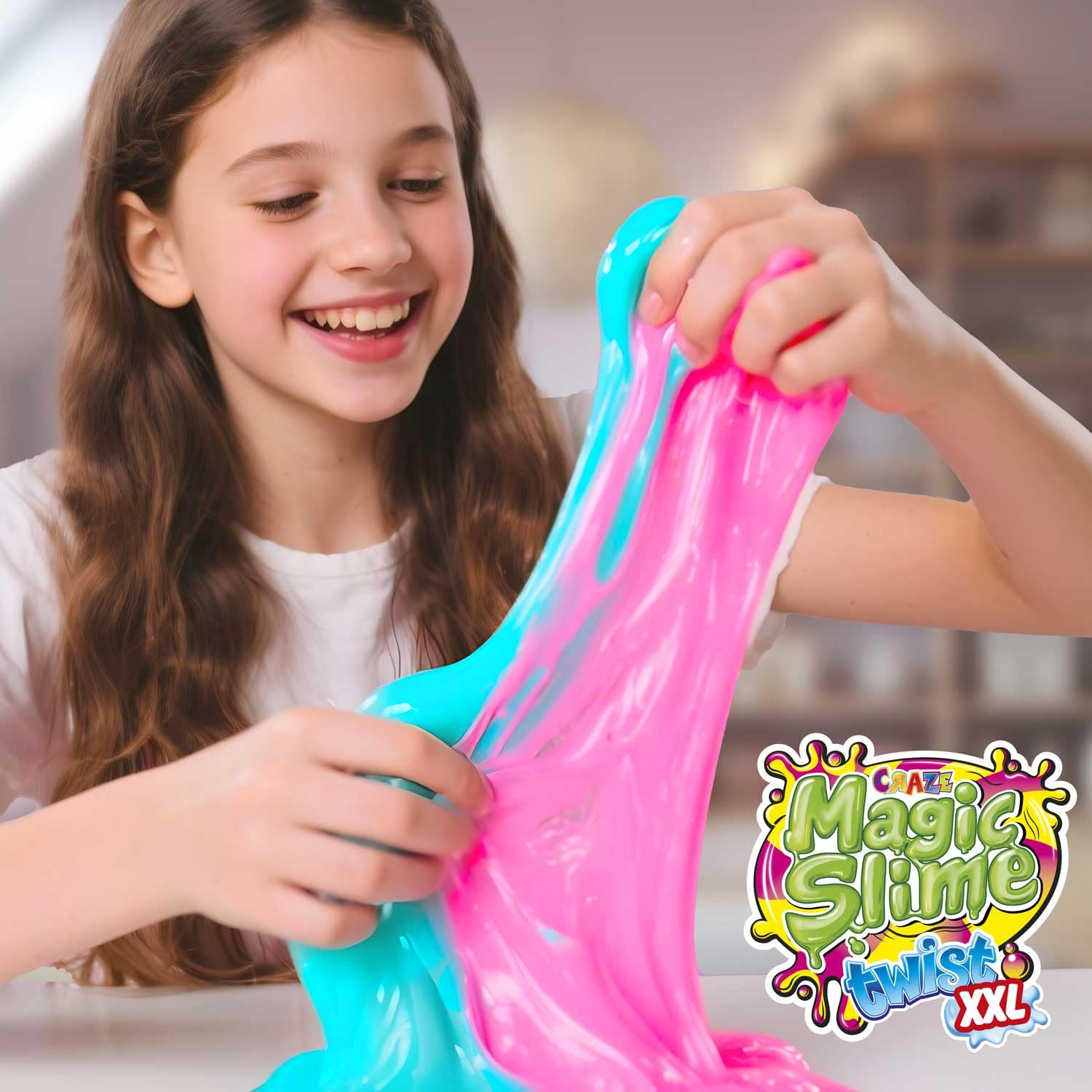CRAZE Magic Slime Twist XXL wielobarwna magiczna dziecięca kokardka 750 ml kolorowa kokardka do zabawy 34934