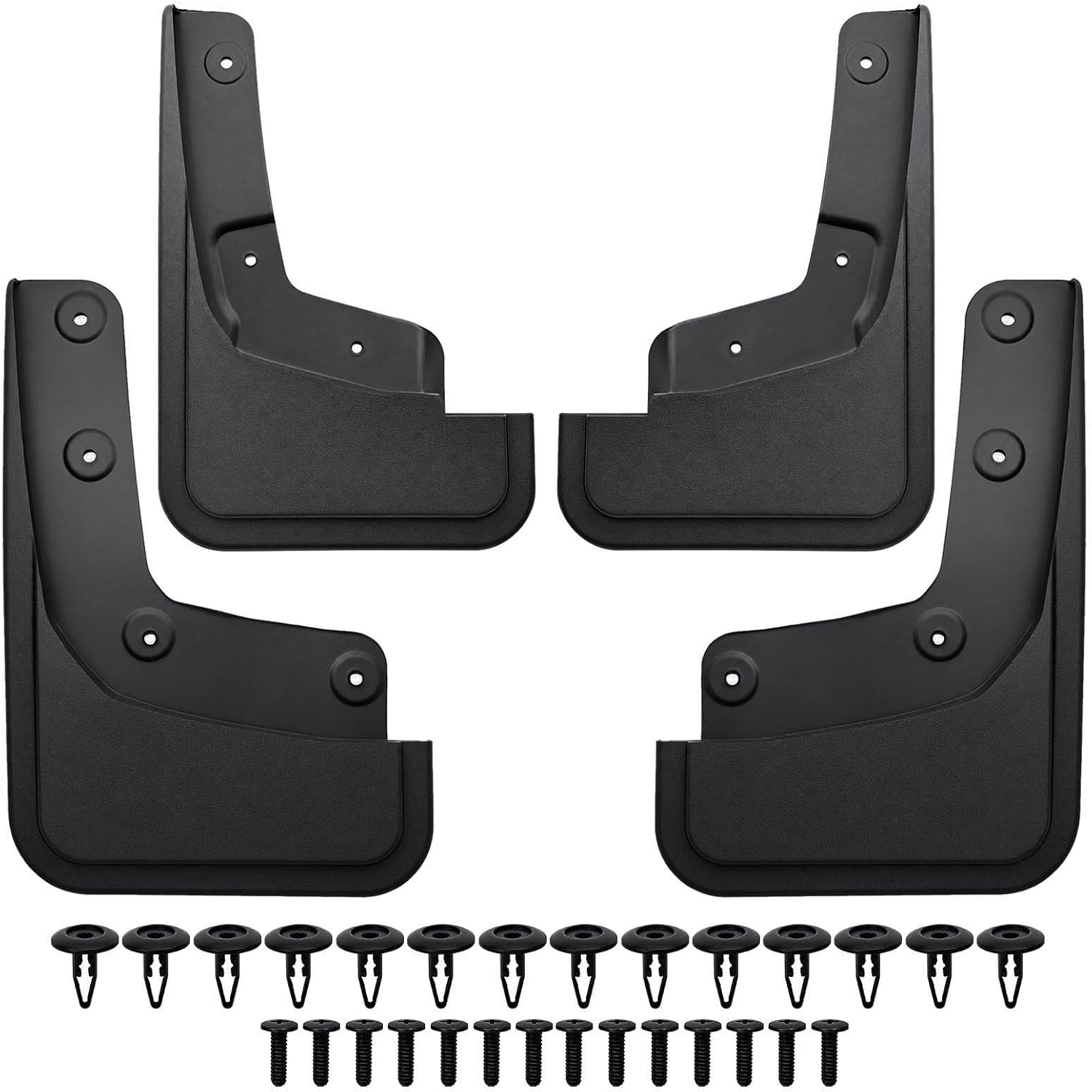 Mud Flaps for Ford Ranger 2024 2025 2026, Mudguards Mudflaps Splash Guard Compatible with Ranger Accessories, 4PCS Front Rear Mud Guard Set NO Drilling