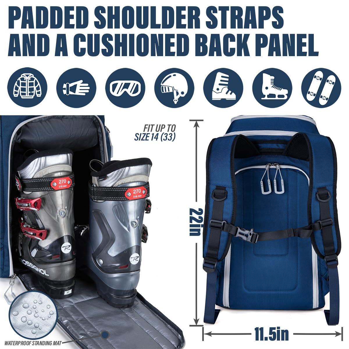 Amazon.co.jp: REINOS(レイノス) 旅行用スキーブーツバッグ バック