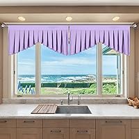 Vista 40 de Cenefas de Cortina Beige para Sala de Estar - Cenefa con Bolsillo para Varilla para Cubiertas de Ventana, Cortinas de Ventana para Dormitorio