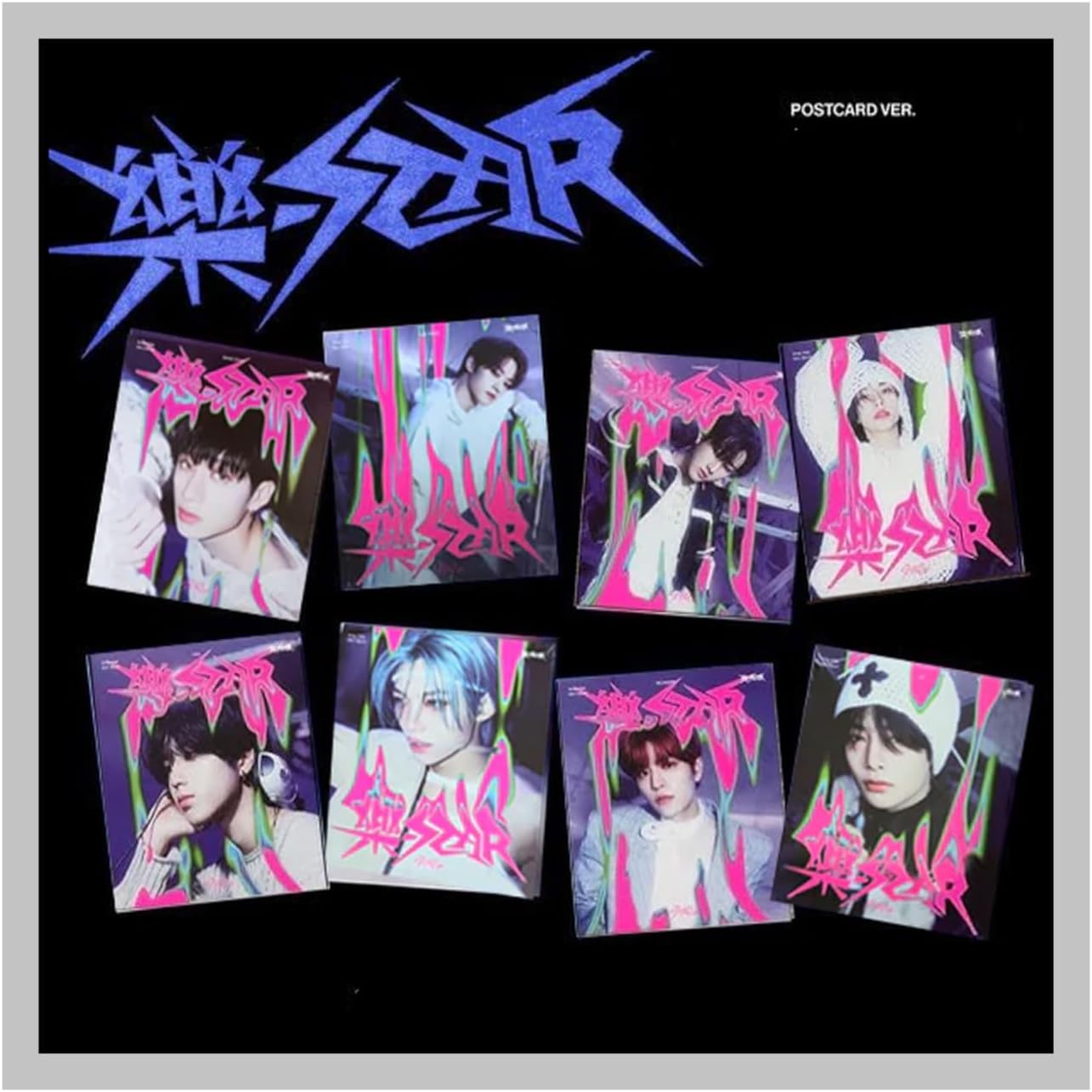 (Postcard Random Version) Stray Kids ROCK-STAR 8th Mini Album with Tracking Sealed SKZ