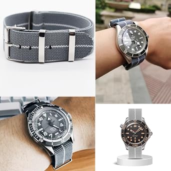 Watch Straps Elastic Nylon French Parachute NATO Nylon One Piece Military Replacement Strap for Men Women Brushed Stainless Steel Buckle Watch Strap 18 mm 20 mm 22 mm