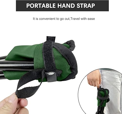 Miniatura 3 de Taburete plegable portátil de 11.02 pulgadas, silla de pesca para camping, senderismo, golf, caza, senderismo, jardinería al aire libre y viajes a