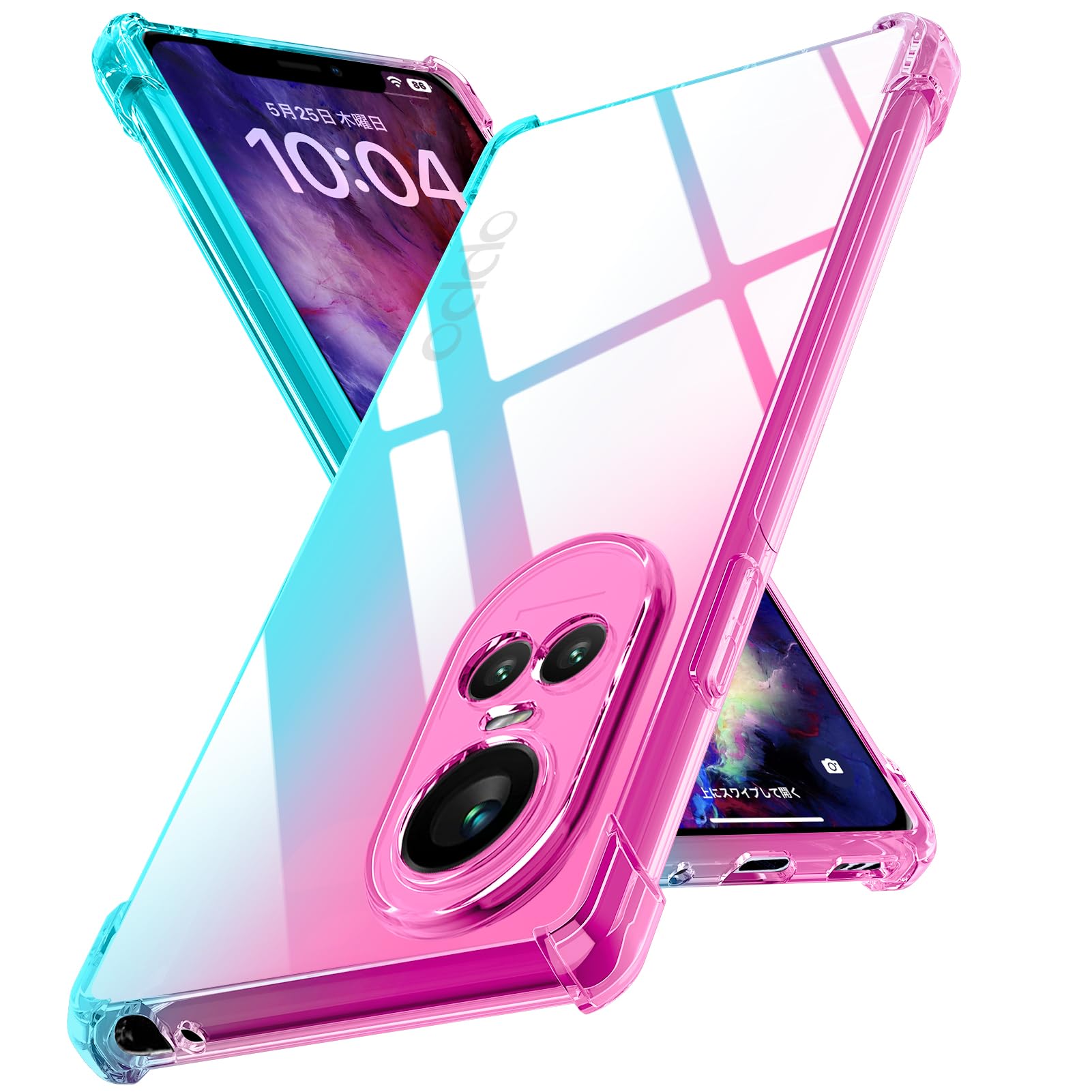 Oppo スマートフォン グラデーションブルー Amazon.co.jp: OPPO Reno5 A ケース クリア 薄型 グラデーション色