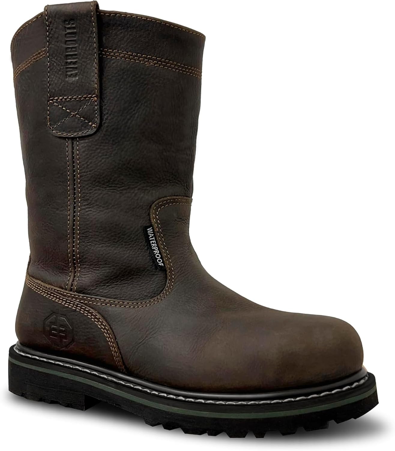 EVER BOOTS Men's Wellington - Waterproof Steel Toe