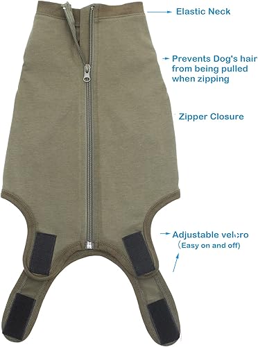 Miniatura 4 de Caslfuca Traje de recuperación de cirugía para perros  Después de la esterilización, heridas abdominales después de la recuperación quirúrgica,