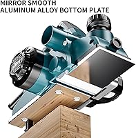 Vista 3 de DNTI Cepilladoras de mano eléctricas con cable de 6.6 amperios, 17000 rpm, herramienta de carpintería, cepilladora de mano para chaflán de madera