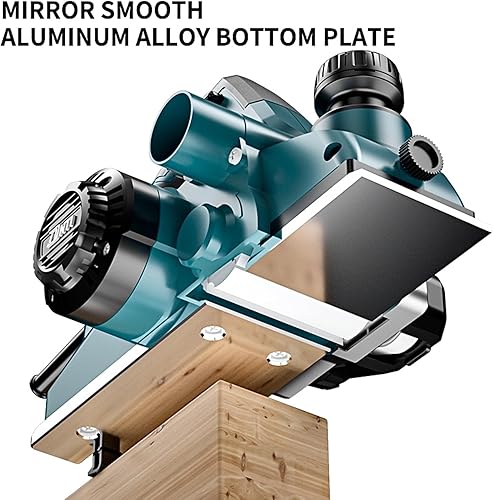 Miniatura 3 de DNTI Cepilladoras de mano eléctricas con cable de 6.6 amperios, 17000 rpm, herramienta de carpintería, cepilladora de mano para chaflán de madera,