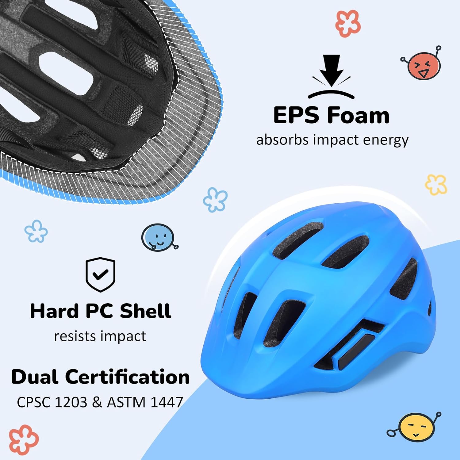 Toddler/Kids Bike Helmet, Adjustable and Multi-Sport, from Infant to Schoolchild, 2 Sizes