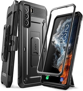 SUPCASE لـ Galaxy S22 Plus Case with Stand Unicorn Beetle Pro ، [Built-in Belt-Clip] ثقيل كامل الجسم ذو طبقة مزدوجة متينة حامل حامل حامل مقاوم للصدمات لهاتف سامسونج S22 Plus ، أسود