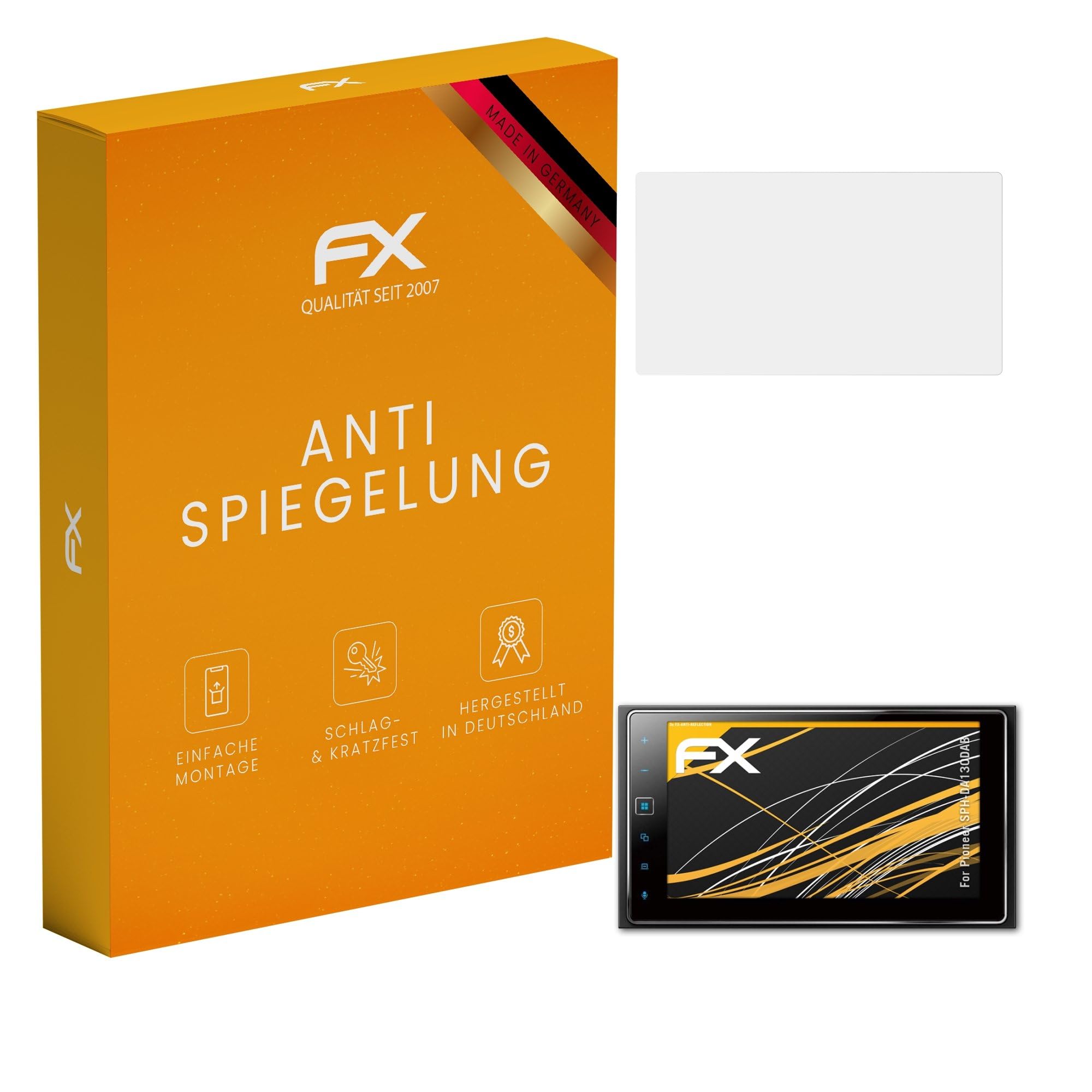 AtFoliX 3x Screen Protection Film For Pioneer SPH-DA77DAB Matt&shockproof