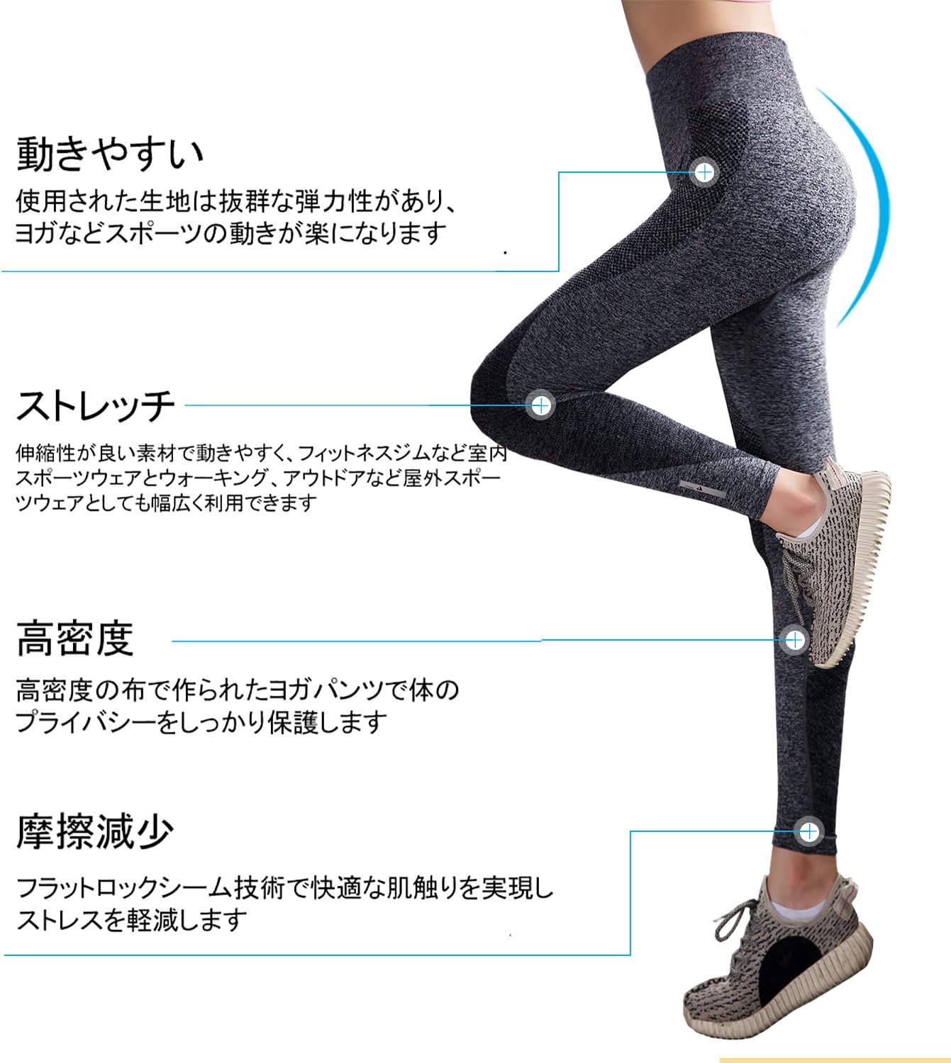 ヨガパンツのシルエット