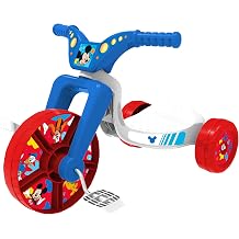 Mickey Mouse Toddler Kids Ride-On 8.5" Fly Wheels Junior Cruiser Tricycle - Toddler Bike Trike, Ages 18-36M, for Kids 33-35 Tall - 35 lbs. Weight Limit