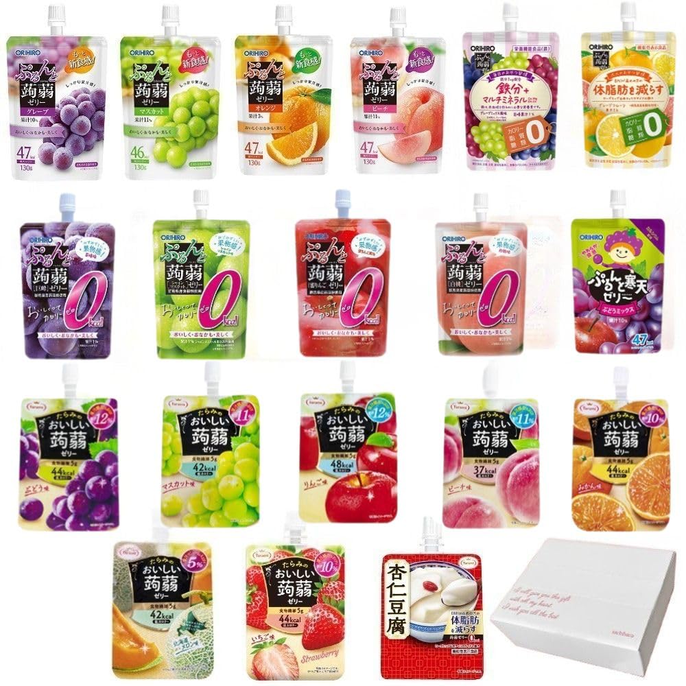 Amazon.co.jp: 蒟蒻ゼリー 寒天ゼリー 19種 詰め合わせ セット